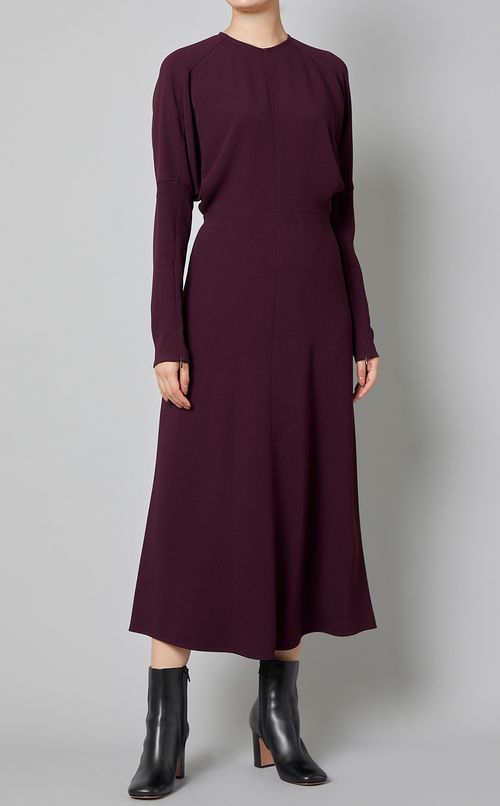 ドルマンスリーブミディワンピース