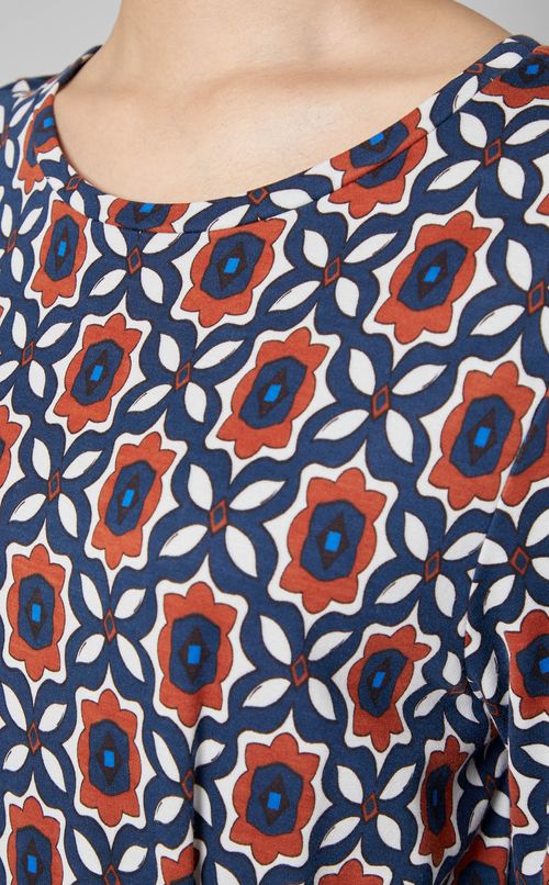 インターロックプリントジャージワンピース