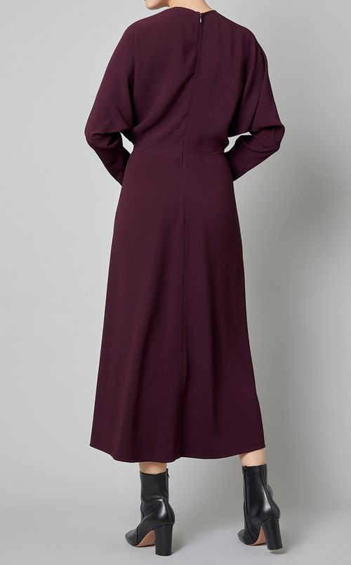 ドルマンスリーブミディワンピース