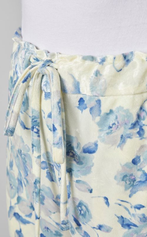 フローラルプリントベロアパンツ