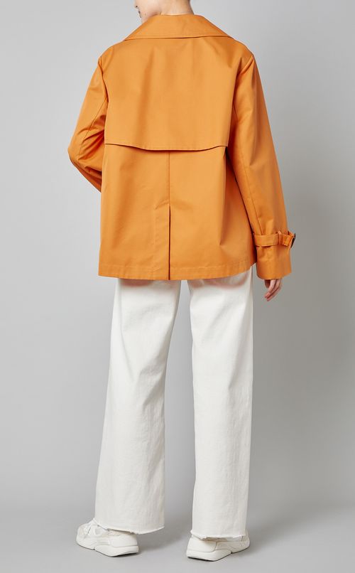 コットンショート丈トレンチコート