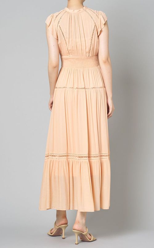 ウエストシャーリングレースワンピース