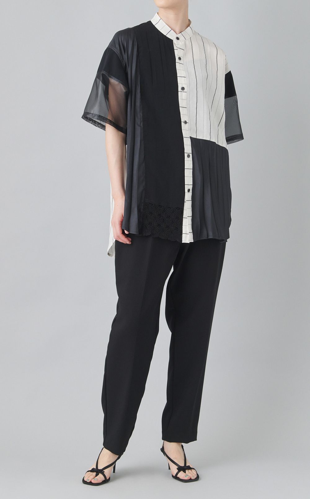 【reADdress】リメイクスタンドカラーシャツ