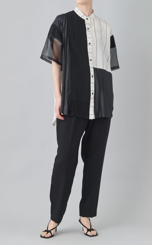 【reADdress】リメイクスタンドカラーシャツ