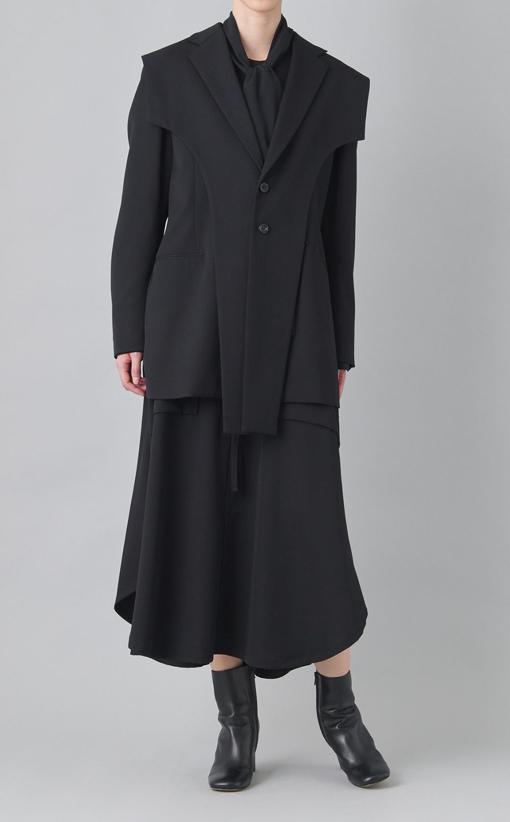 スカーフボウタイシャツ