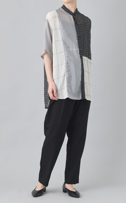 【reADdress】リメイクスタンドカラーシャツ