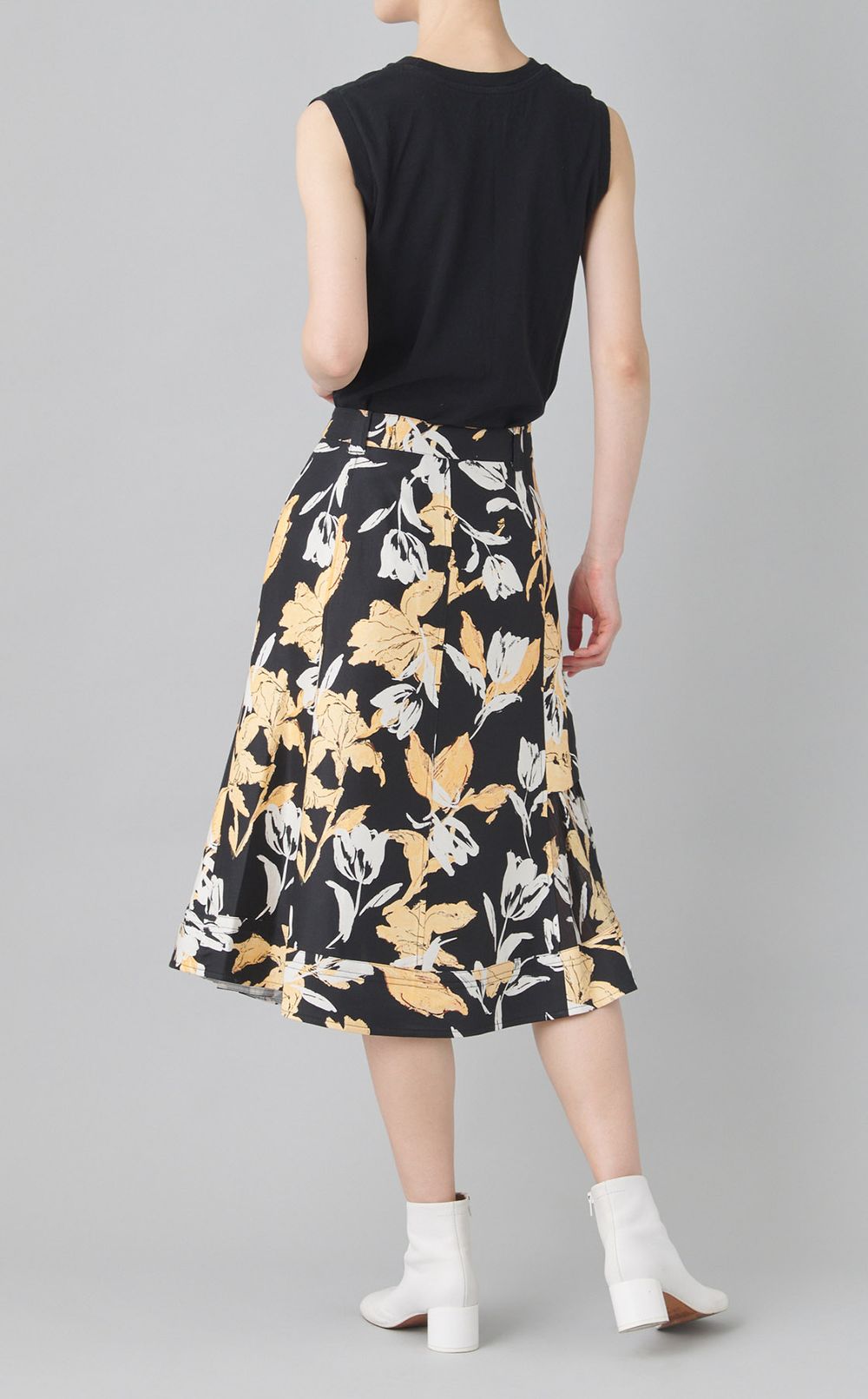 フラワープリントレイヤードスカート