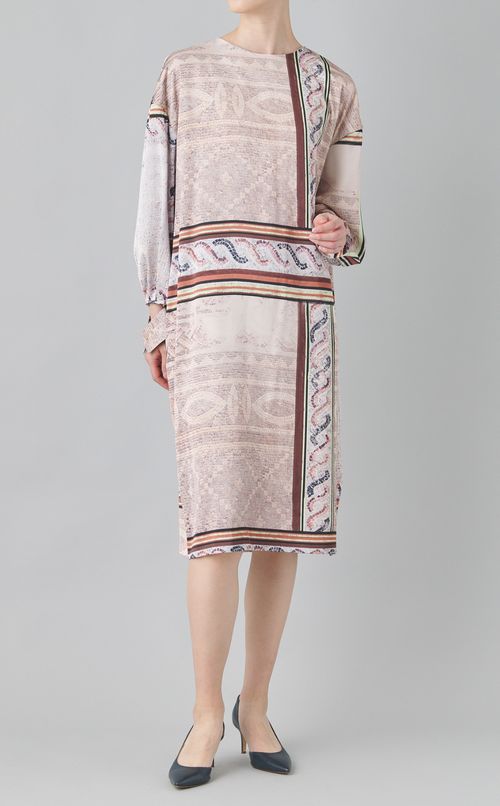 モザイクプリントワンピース