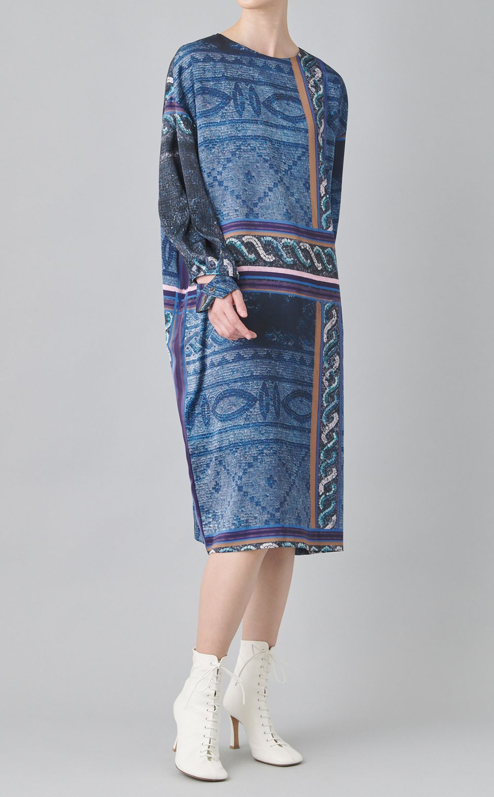 モザイクプリントワンピース