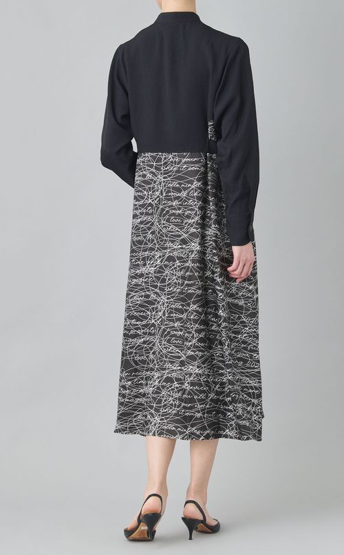 レタープリントシャツワンピース