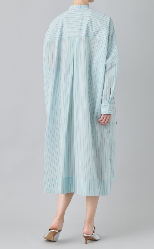 フリルロングシャツワンピース