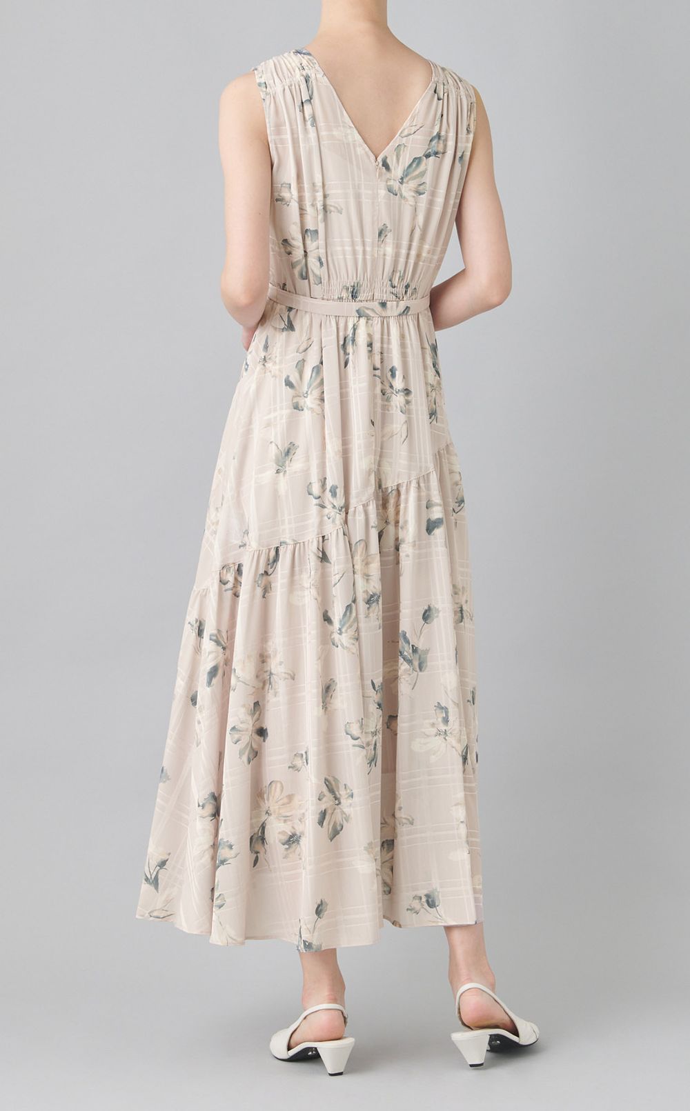 フラワープリントカシュクールワンピース