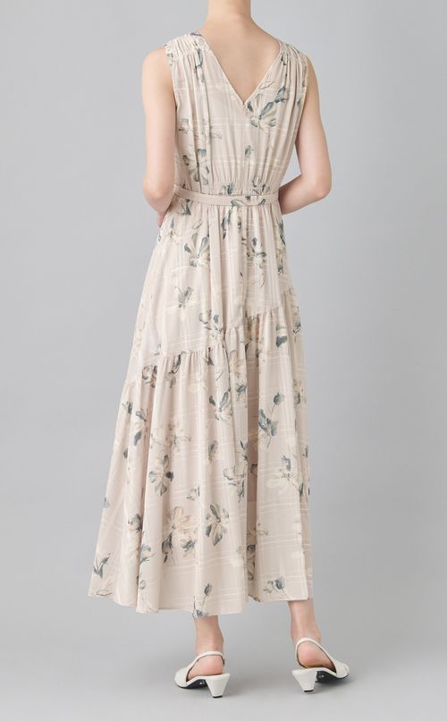 フラワープリントカシュクールワンピース