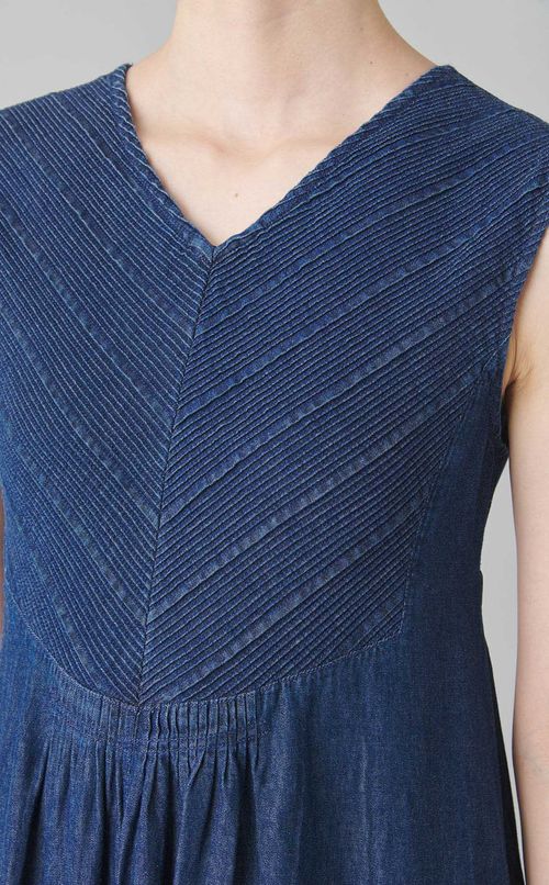 コットンタックワンピース