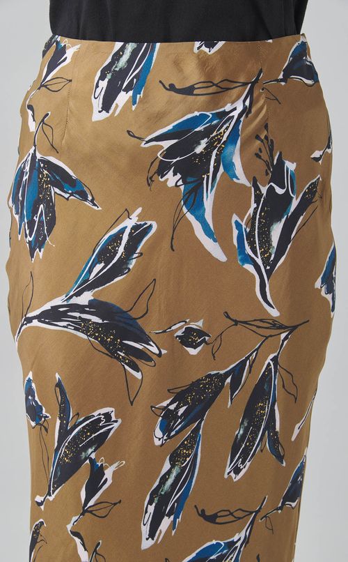 フラワープリントロングスカート