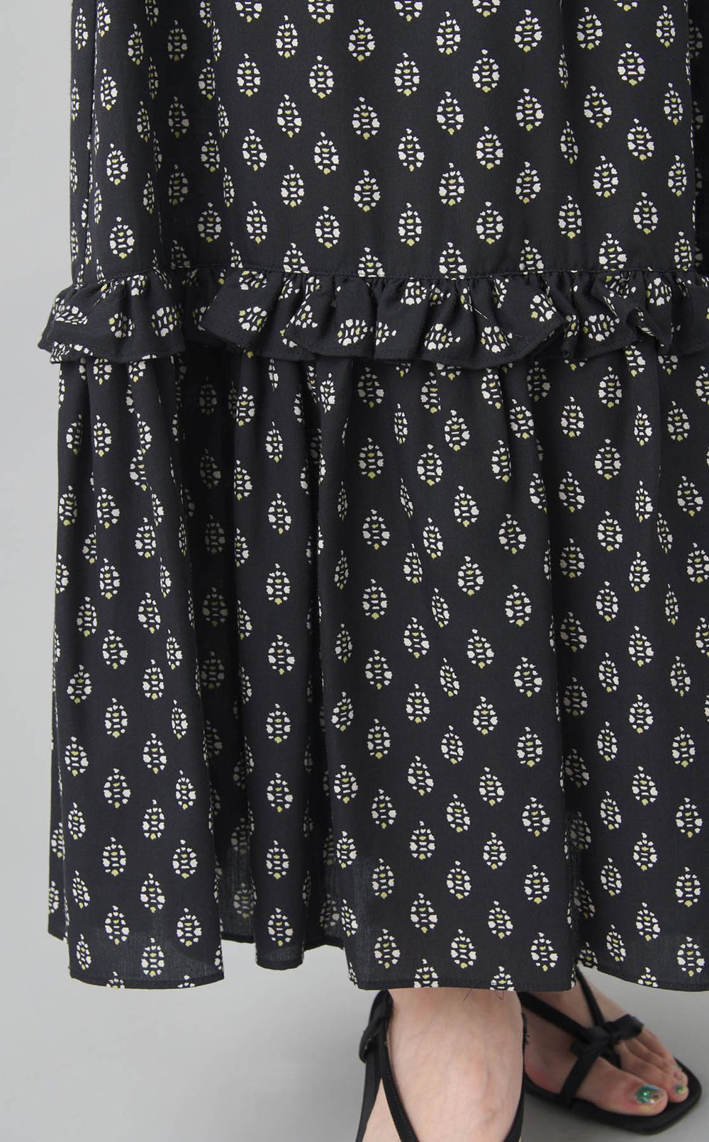 プリントティアードフリルスカート