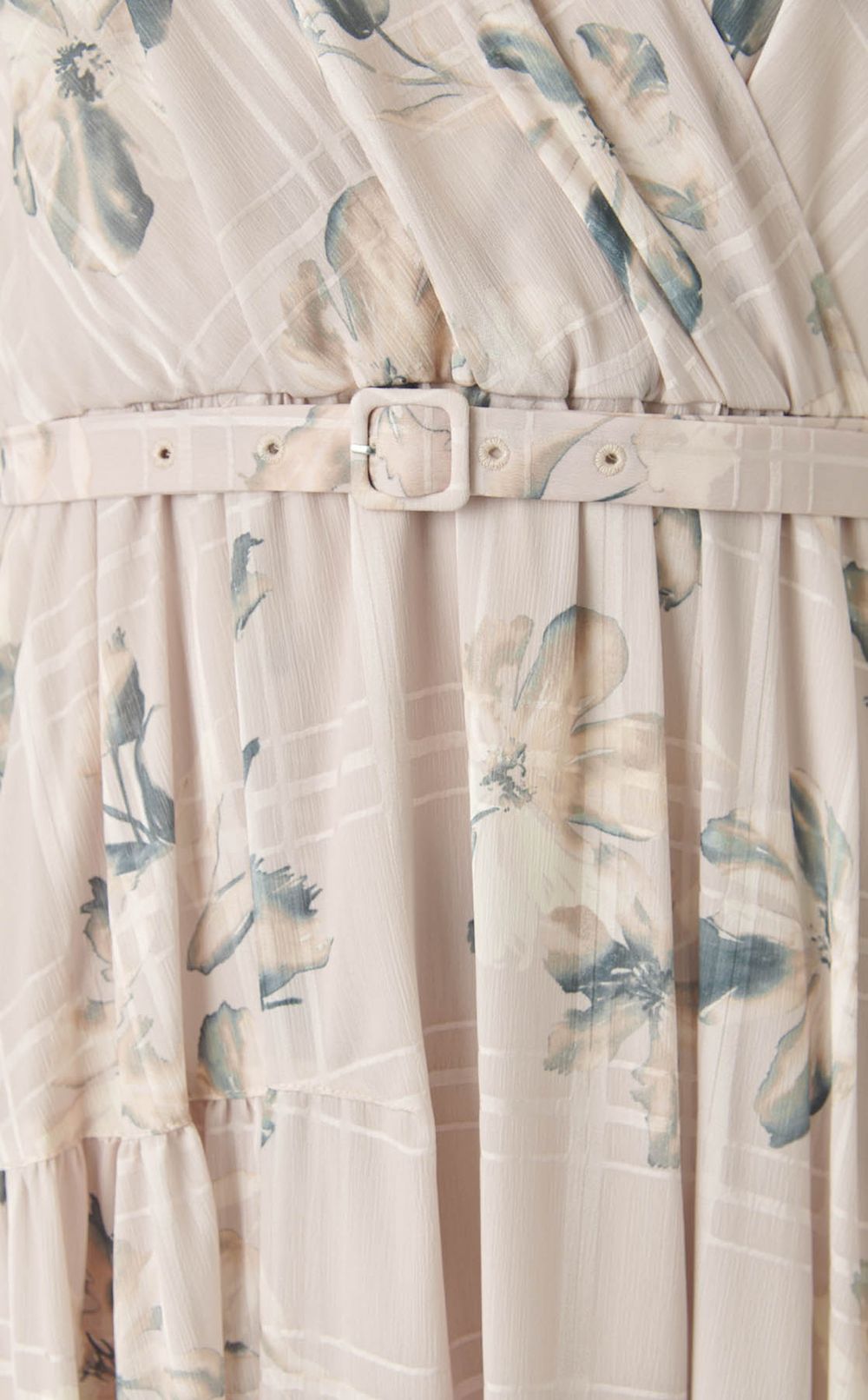 フラワープリントカシュクールワンピース