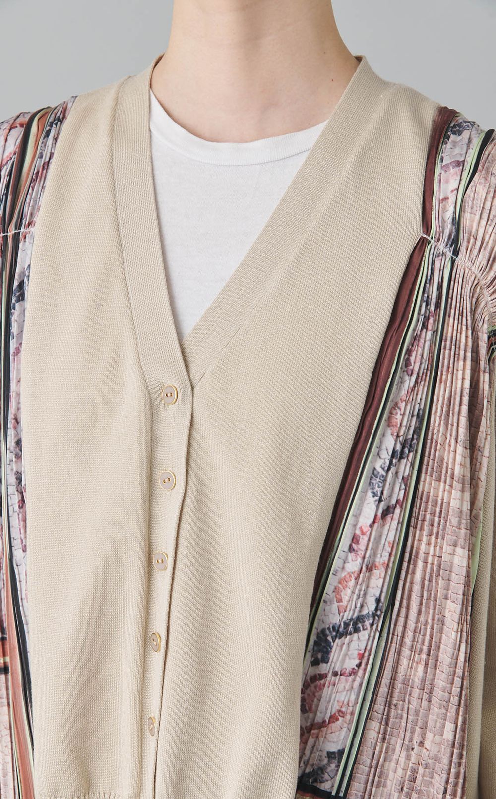 モザイクプリントコンビカーディガン