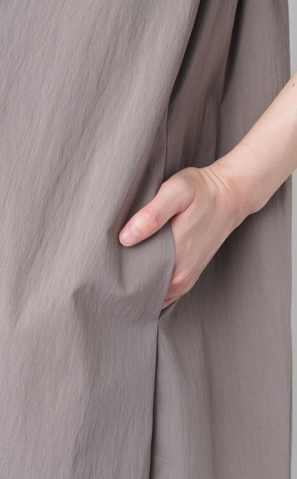 パフスリーブシャツワンピース