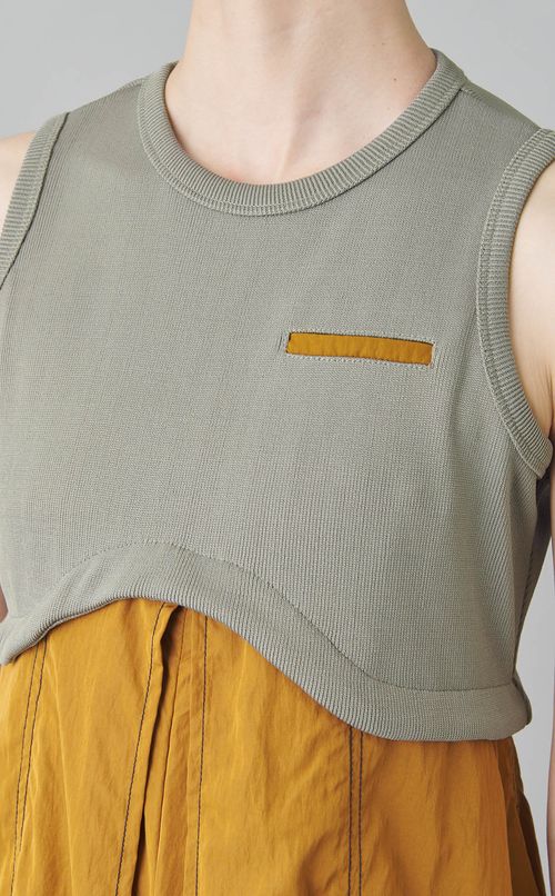 異素材コンビオールインワン