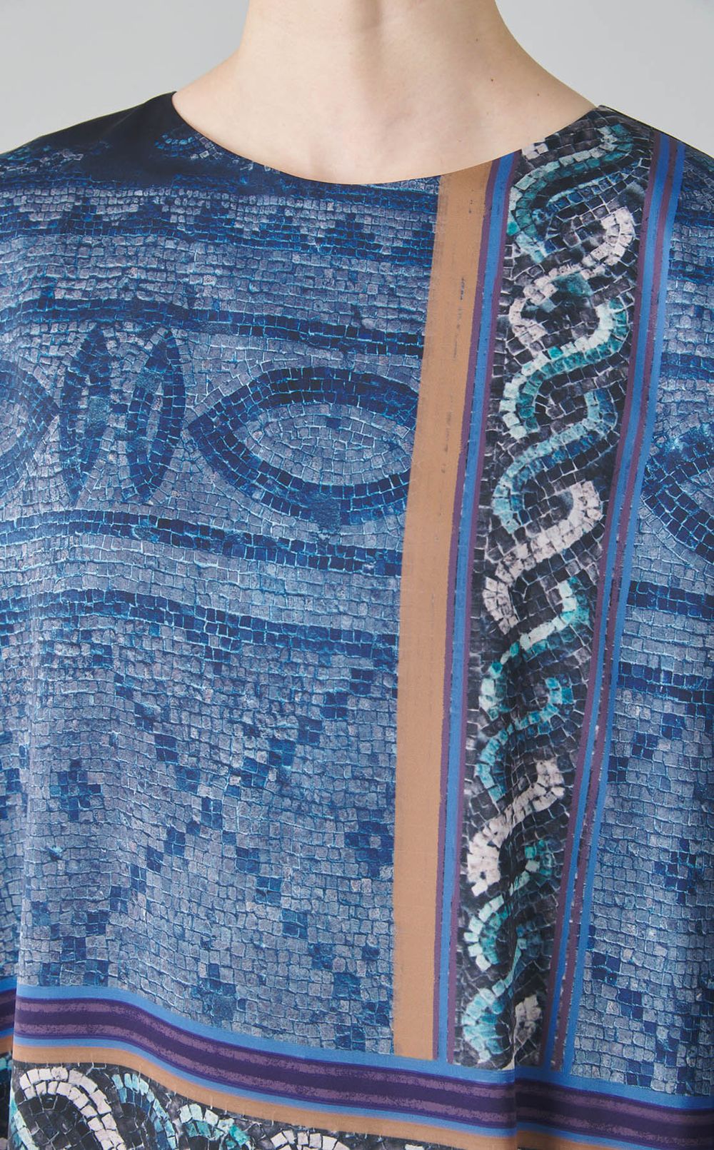 モザイクプリントワンピース