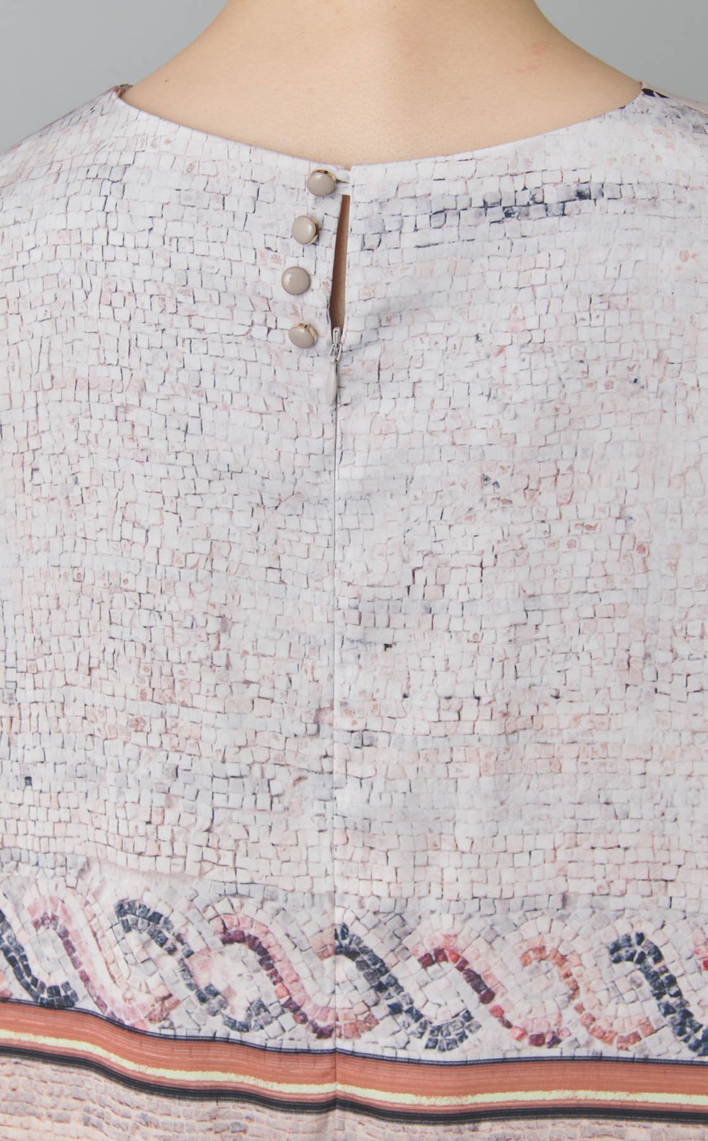 モザイクプリントワンピース