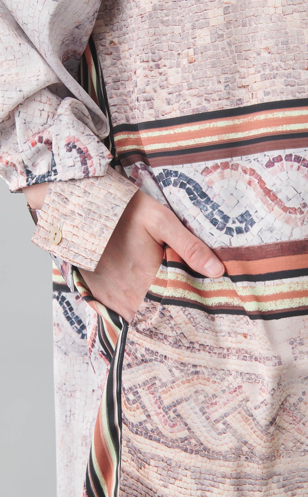 モザイクプリントワンピース