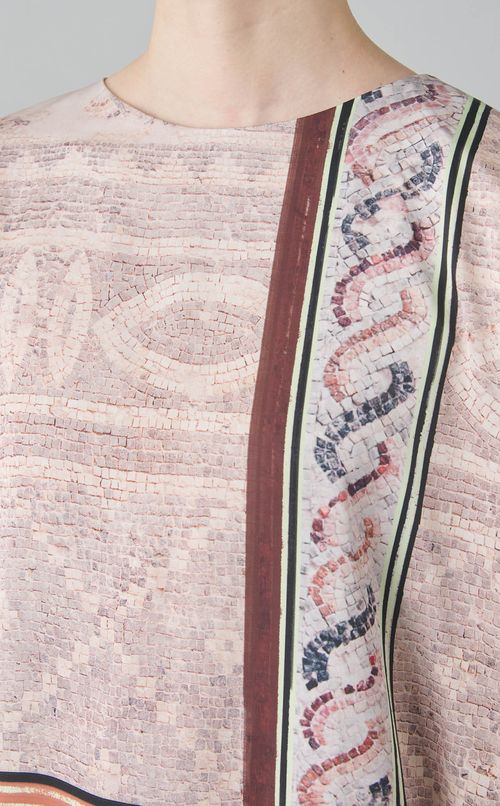 モザイクプリントワンピース