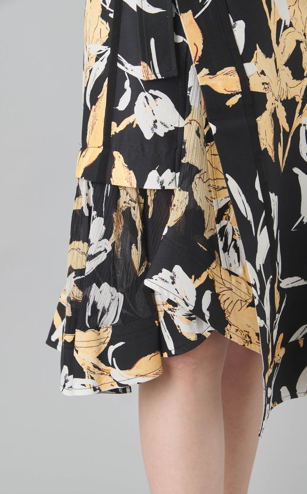 フラワープリントレイヤードスカート