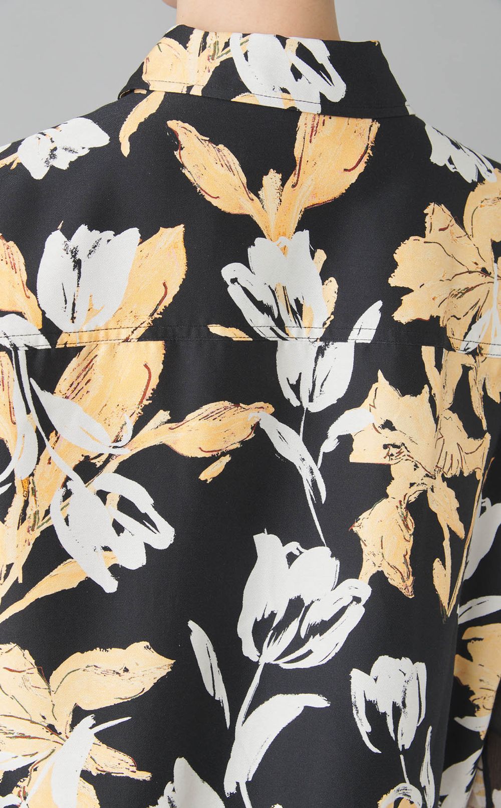 フラワープリントシャツジャケット