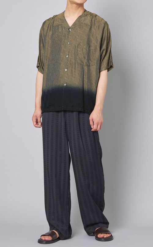 グラデーション染キュプラシャツ