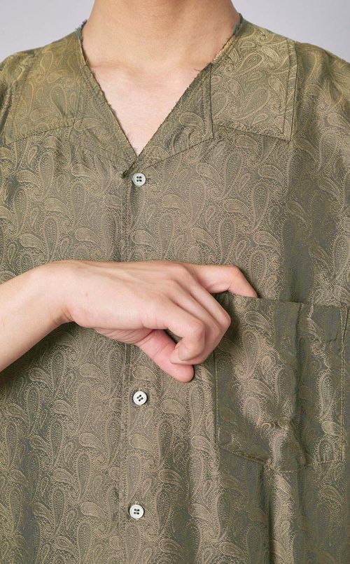 グラデーション染キュプラシャツ