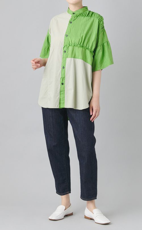 【reADdress】リメイクスタンドカラーシャツ