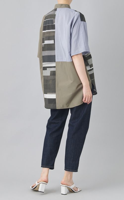 【reADdress】リメイクスタンドカラーシャツ