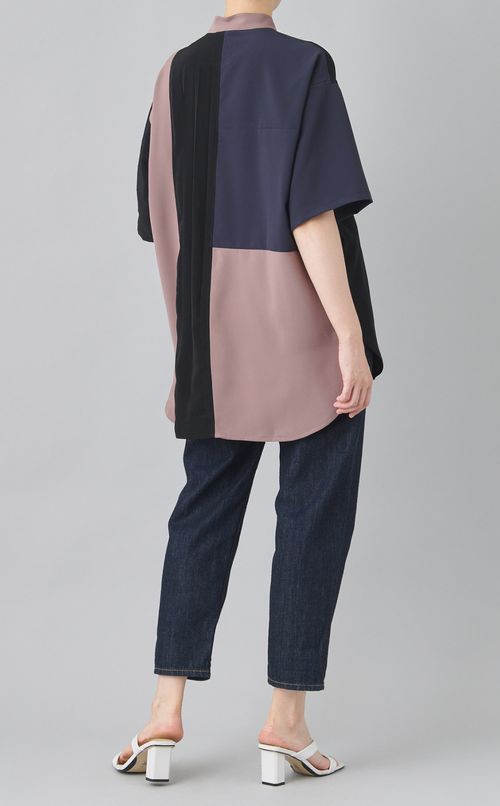 【reADdress】リメイクスタンドカラーシャツ