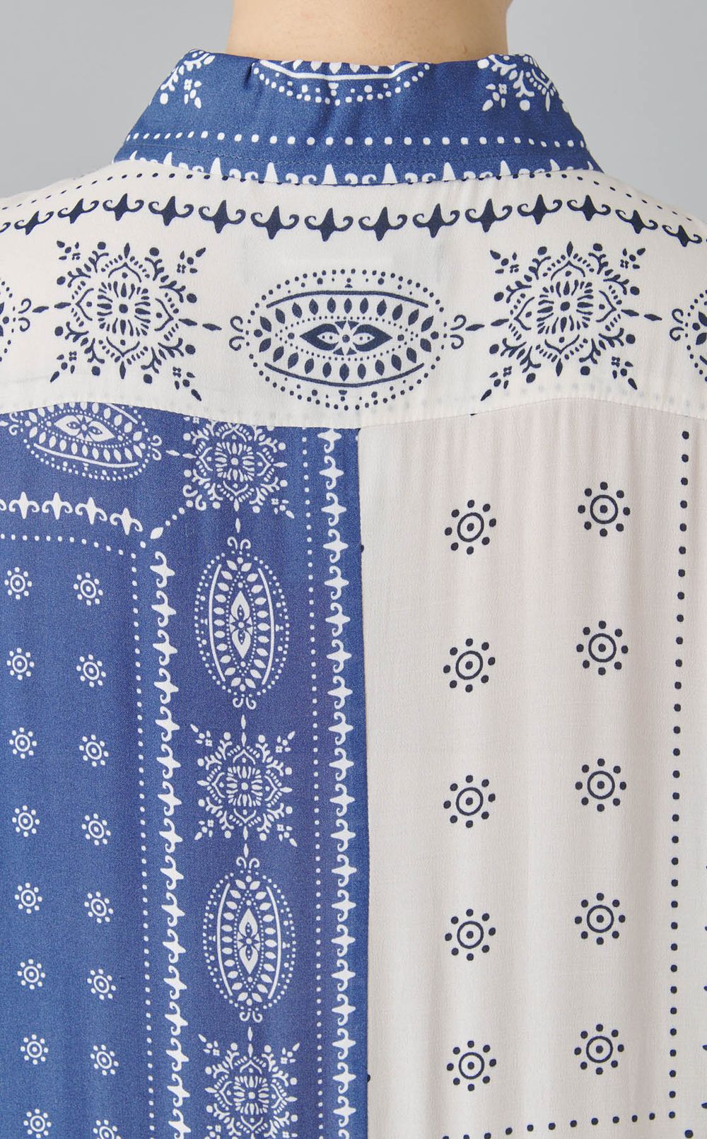 バンダナプリン卜シャツワンピース