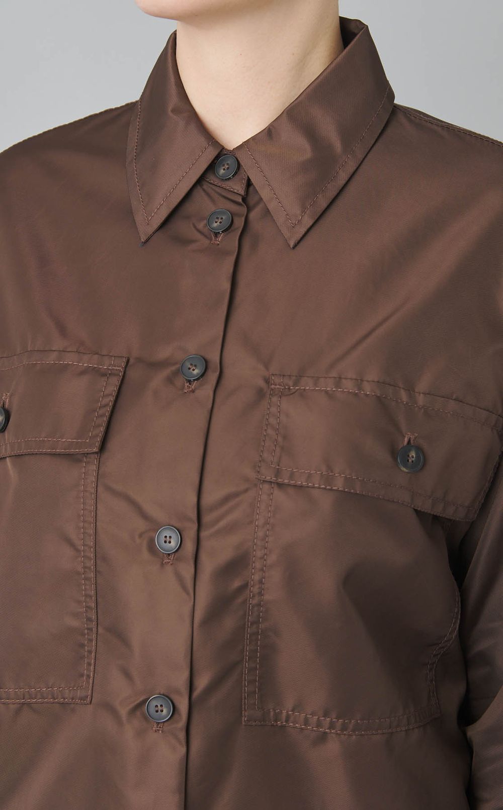 ナイロンツイルシャツブルゾン