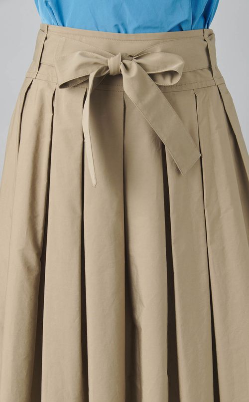 コットンベルテッドギャザースカート