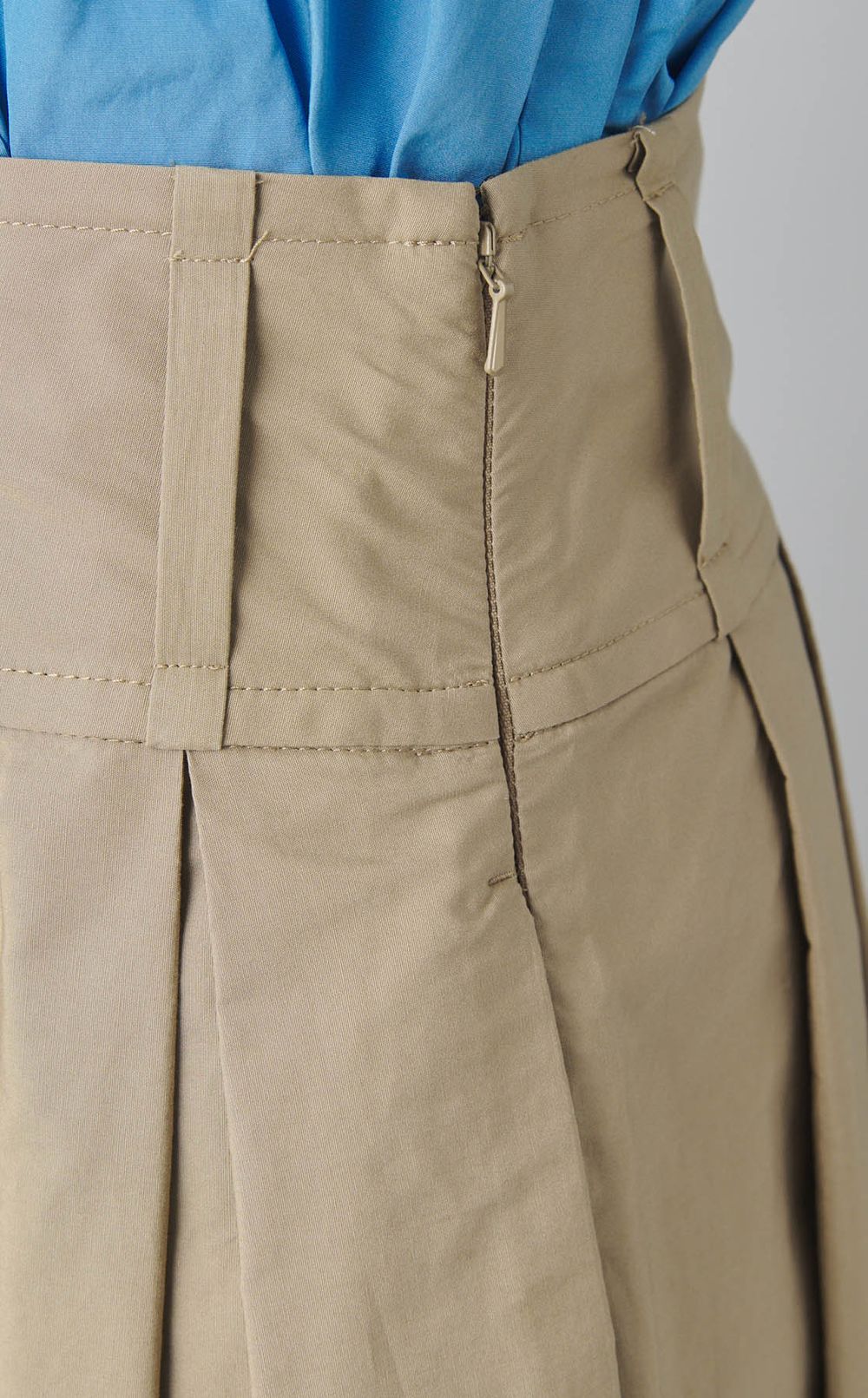 コットンベルテッドギャザースカート