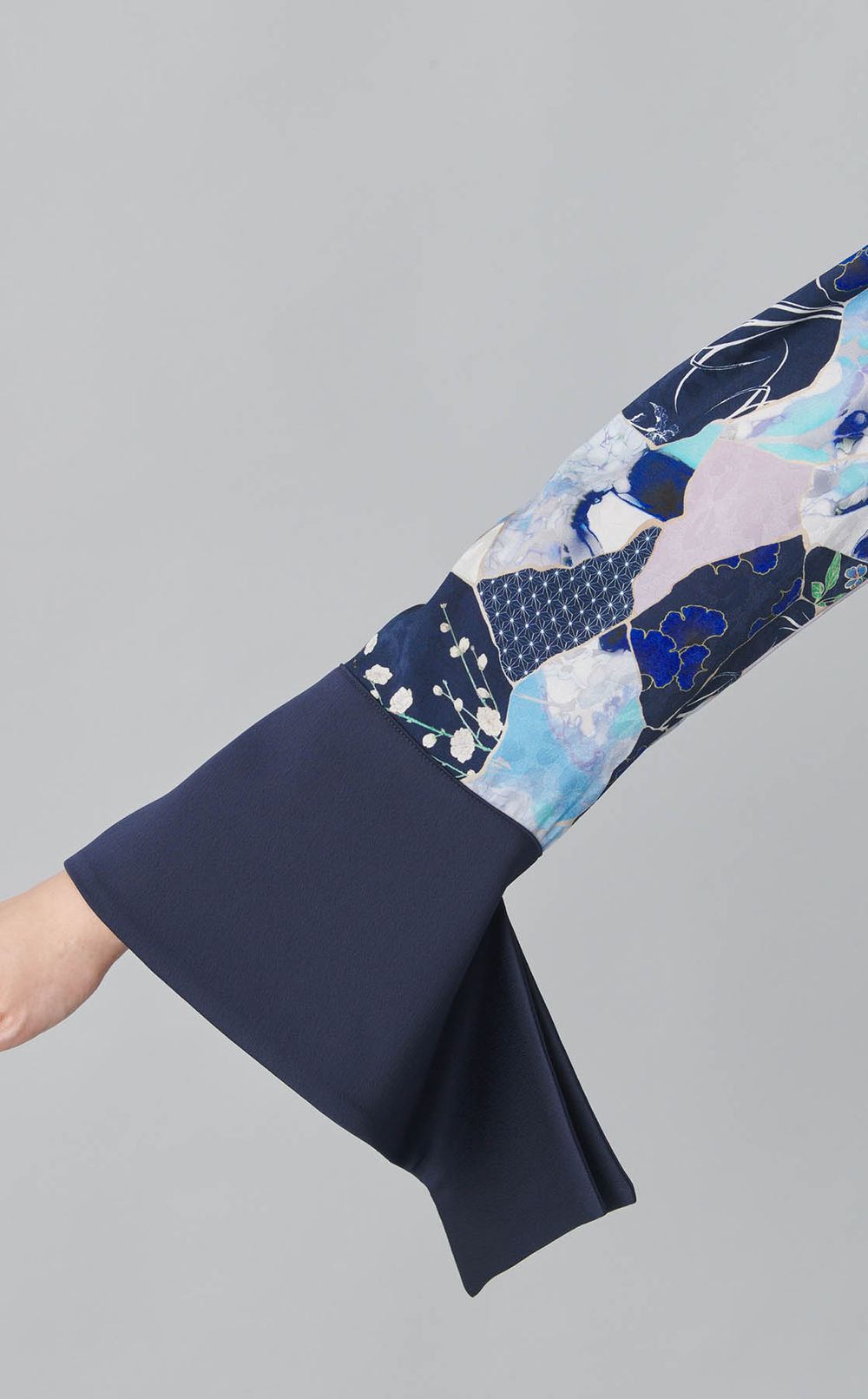 金継ぎプリントフレアワンピース