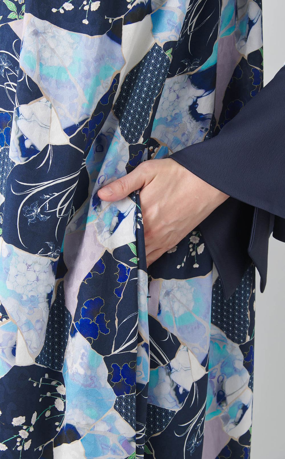 金継ぎプリントフレアワンピース