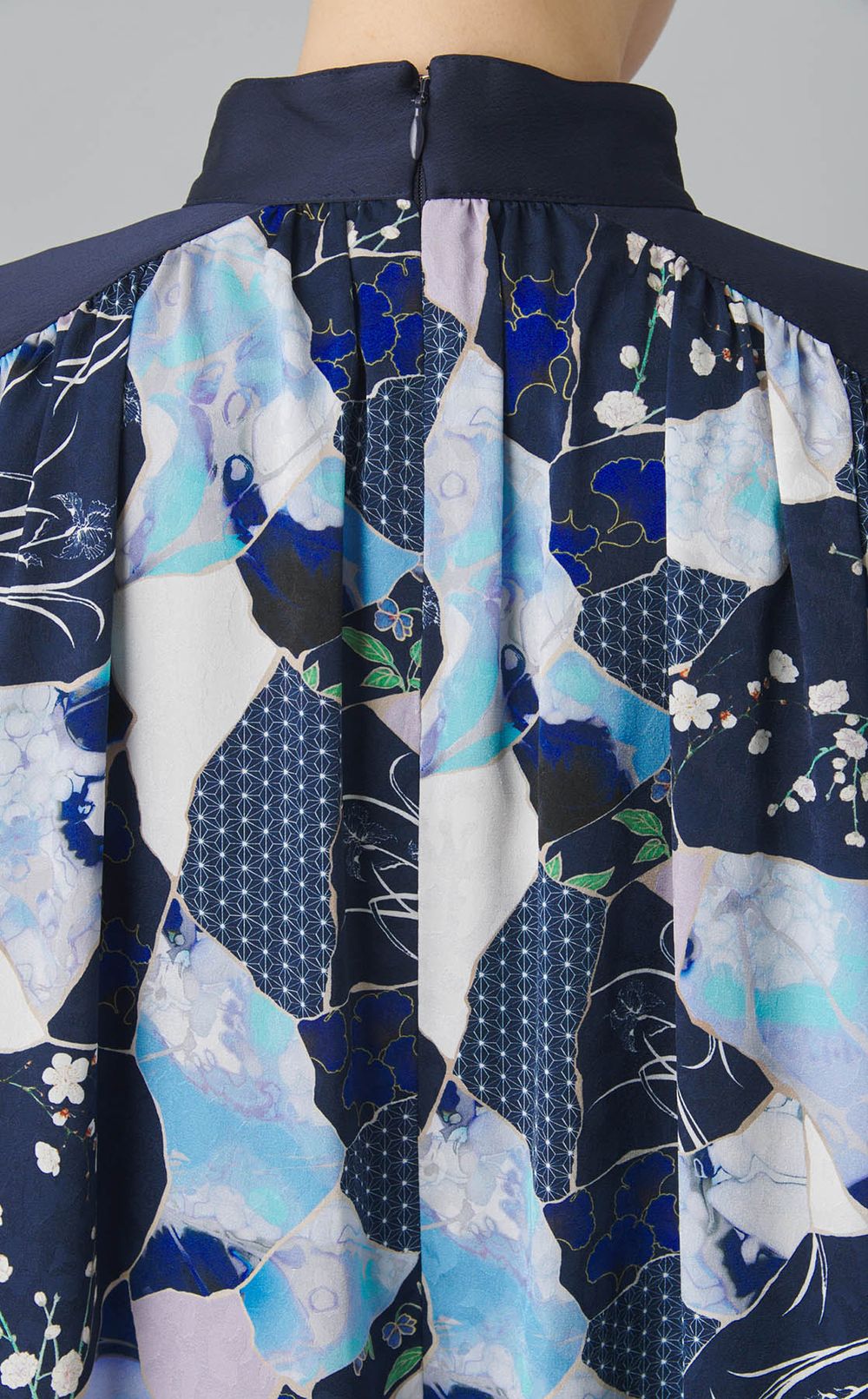 金継ぎプリントフレアワンピース