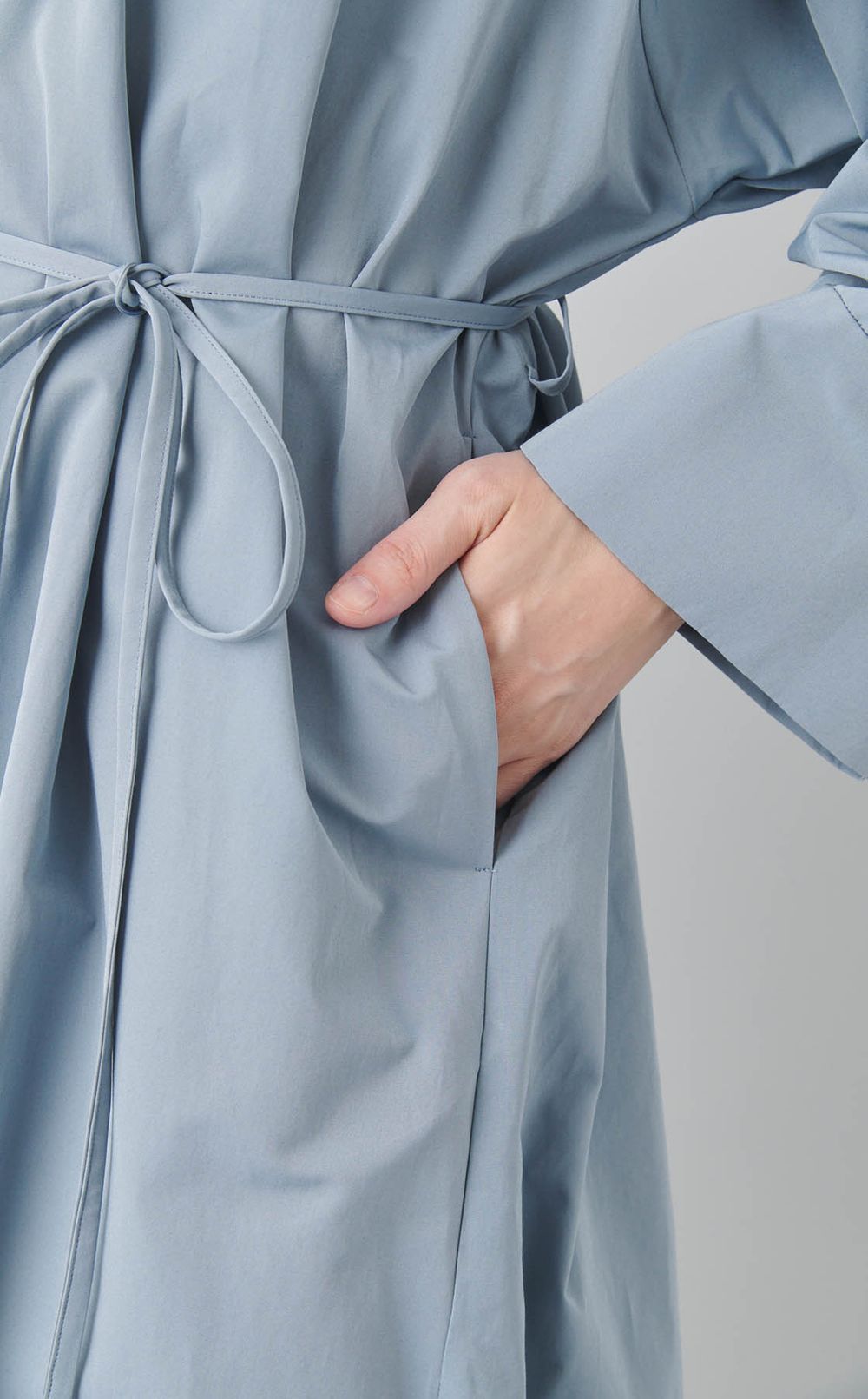 タフタスタンドカラー ワンピース