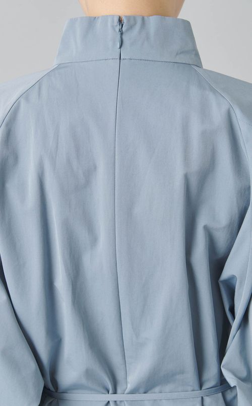 タフタスタンドカラー ワンピース