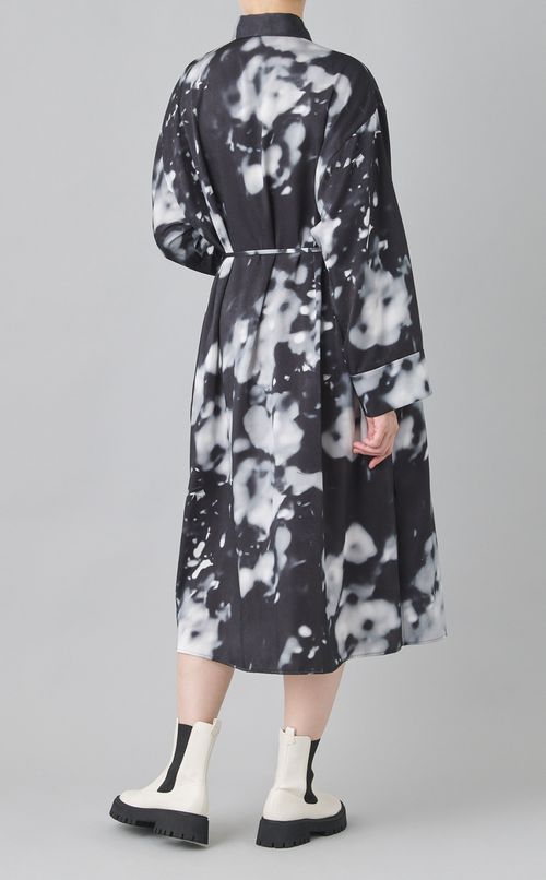 ボカシプリントシャツワンピース