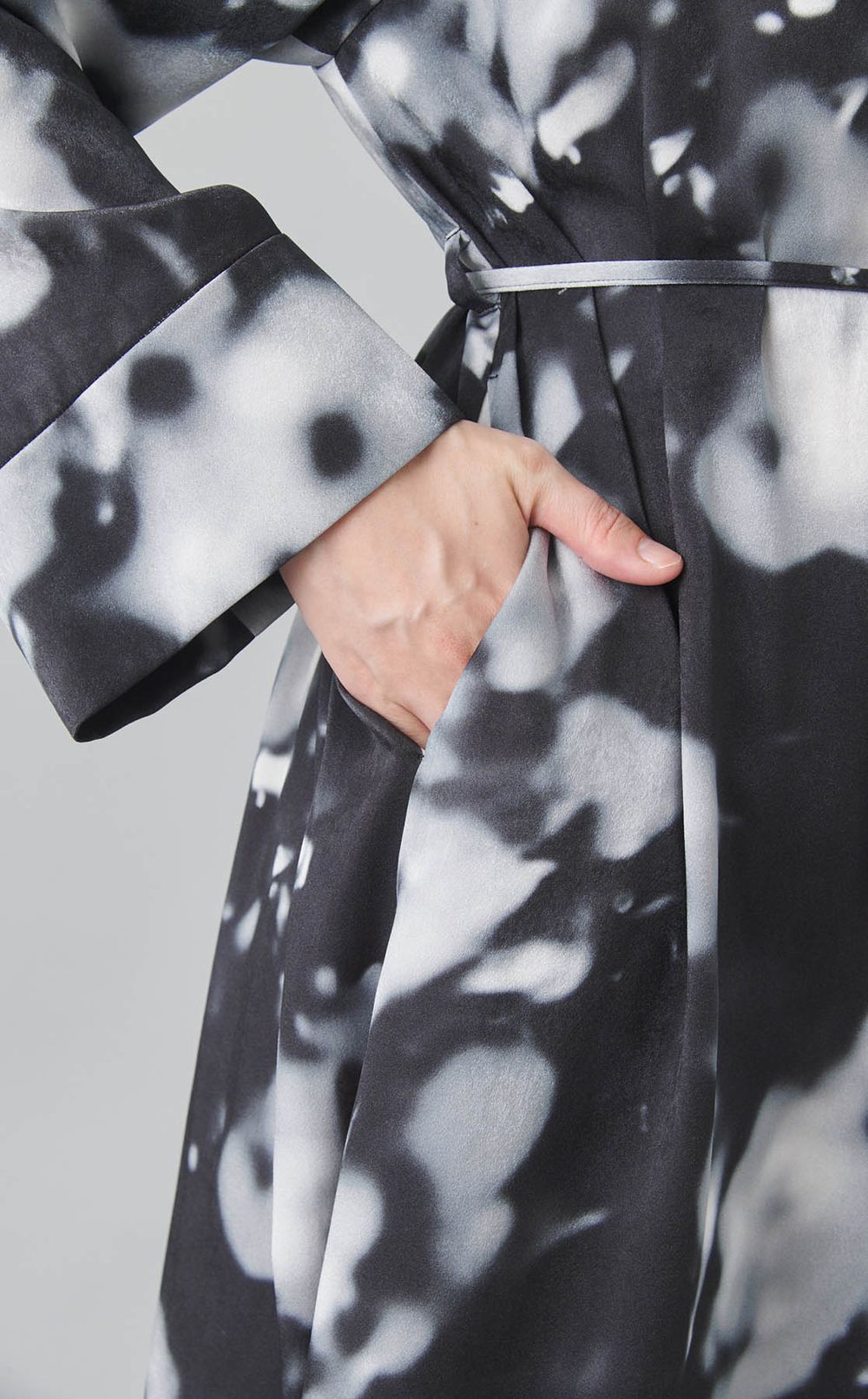 ボカシプリントシャツワンピース