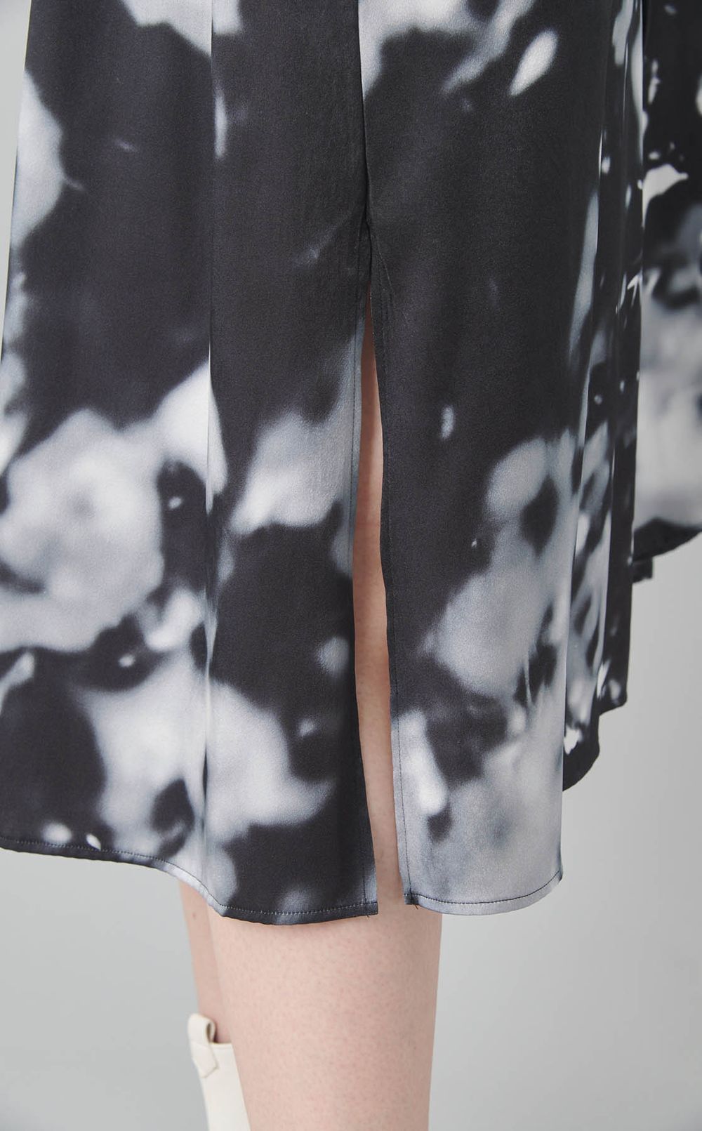 ボカシプリントシャツワンピース