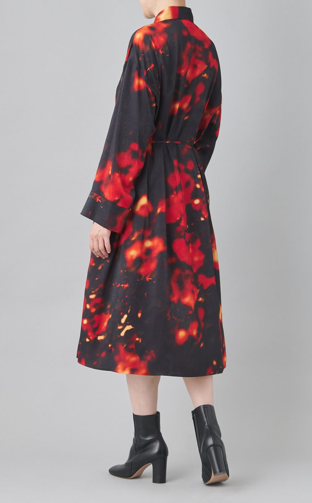 ボカシプリントシャツワンピース