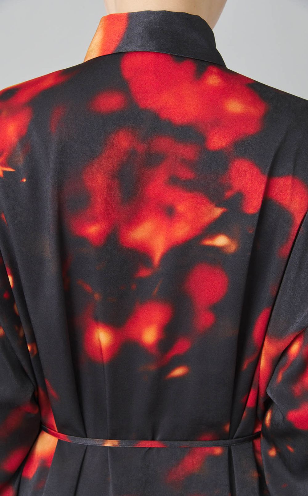 ボカシプリントシャツワンピース