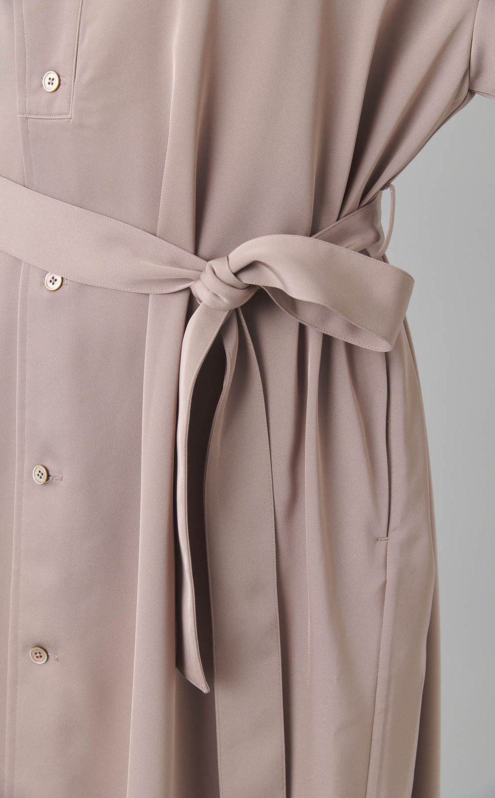 ツイルスタンドカラーコートワンピース